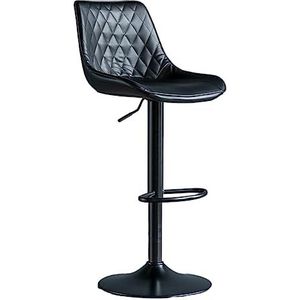 Barkruk Barkrukken Met Pu-lederen Kussen Barstoelen Hoge Rugleuning Tegenkrukken Verstelbare Draaibare Barstoelen Pub Stoel Thuis Keuken (Color : Black, Size : 1Pieces)