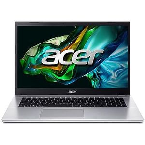 Acer Aspire 3 (A317-54-36NN) Laptop 17.3"" FHD Display Intel Core i3-1215U 16 GB RAM 512 GB SSD Intel UHD Graphics Windows 11 QWERTZ Toetsenbord Zilver