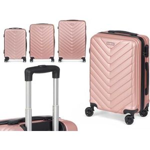Giftdecor Elegante en opvallende set van drie koffers in roze, klein, medium en groot. Ideaal voor elke reis en elke gelegenheid. Roze, pequeño, medium en groot. Harde koffer met modern design, Roze,