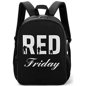 R.E.D Remember Everyone Deployed Red Friday 1 Lichtgewicht Rugzak Reizen Laptop Tas Casual Dagrugzak voor Mannen Vrouwen