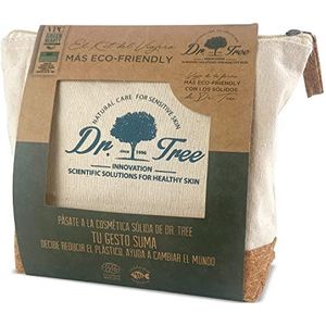Dr. Tree | De reisset | hydraterende shampoo + peeling douchegel + bamboe zeepschaal + biologische toilettas | 75 g + 120 g
