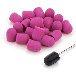 Nagelschuurkop, 10 stuks veelkleurige schuurdoppen, nagelkunstbooraccessoires, verschillende maten(Plum)