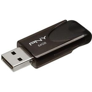 64GB PNY Attaché USB2.0 Flash Drive - Zwart