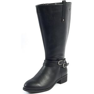 2XL laarzen met brede kuit - model Virginie. Zwart23. 40