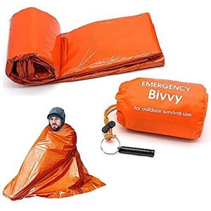 Draagbare Bivaktas - Oranje - Nooddeken - Survivaluitrusting voor Kamperen en Outdoor-activiteiten