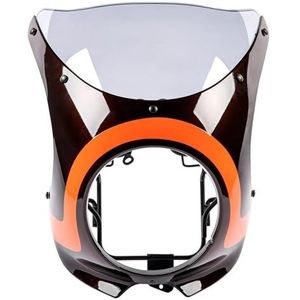 SPAMFAFGHQ Koplampkuip Voorkuip Afdekmasker Voor Kawasaki Z900RS Z900 RS 2018-2025 Voorruit Motoraccessoires(Geel,Gray glass)