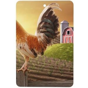 Haan op hout in landbouwgrond auto luchtverfrisser set van 6 auto luchtverfrisser vel met touw geur opknoping kaart decor voor slaapkamer kledingkast schoenenkast