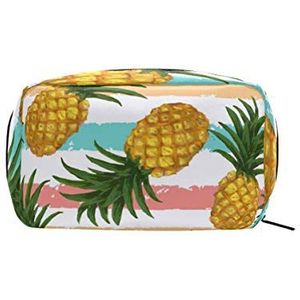 MONTOJ zomer fruit ananas patroon make-up zip zak cosmetische zakken