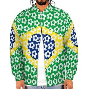 Brazilië Voetbal Grappige Mannen Baseball Jacket Gedrukt Jas Zachte Sweatshirt Voor Lente Herfst