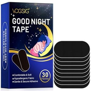 Mondband om te slapen, 30 stuks mondbanden voor volwassenen, ovale mondbanden om te slapen, vermindert de mondademing, snurken, voor mannen en vrouwen, beter ademen en slapen