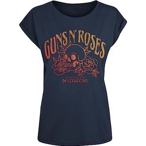 Guns N' Roses Appetite For Destruction Skull T-shirt navy M 100% katoen Band merch, Bands