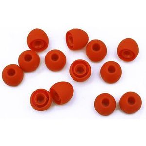 Xcessor Hoge Kwaliteit Vervanging Siliconen Oordopjes 7 Paar (Set van 14 Stuks). Compatibel met Meest In Ear Hoofdtelefoon Merken. Maat: GROOT. Rood