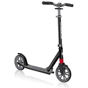Globber - NL 205 - Opvouwbare step met 2 wielen met voorvering voor kinderen vanaf 8 jaar, zwart - grijs
