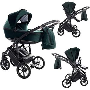 Kinderwagen Junama Space velours autostoel en Isofix optioneel by SaintBaby Moss 01 3-in-1 met babyzitje