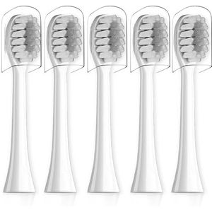 Compatibel met Gleem elektrische tandenborstel - 2024 nieuwe premium vervangende tandenborstelkoppen, 5-pack (wit)