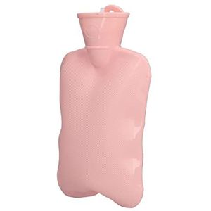 Warmwaterkruik, groot contactoppervlak Rubberen warmwaterkruik Uitstekend vakmanschap voor koudebescherming voor slaapzaal Slaapkamer voor warme voeten(roze)