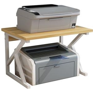 Media-opbergkast, Printerstandaard, 2-laags AV-mediakaststandaard, Multifunctionele Thuiskantoor-organizer For Printer-scanner-faxmachine (Color : Beige, Size : Style 1)