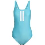 adidas Mujer 3 STRIPES V-BACK SWIMSUIT, lucid cyan/white, 44