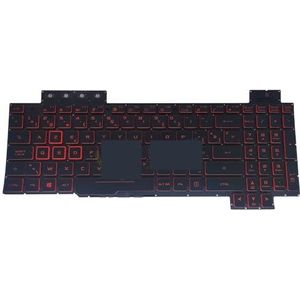 Spaans, Belgisch, Italiaans, VK, verlicht toetsenbord voor FX505 TUF Gaming FX505DY FX505DV FX504 FX86 toetsenborden 0KNB0-661CUK00(BE Red backlight)