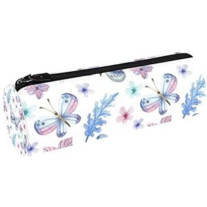 Veel Cactus met Mini Hart op Achtergrond Canvas Pen Etui Portemonnee Cosmetische Make-up Tas voor Student Briefpapier School Kantoor Opslag, Multi#06, 20x6.3cm/7.9x2.5in, Potlood gevallen