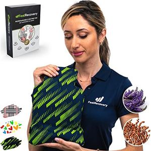 Pittenzak vorm van de Warmwaterfles - Warmtekussen Lijnzaadkussen voor Magnetron (30x22 cm) - Warmtezak met Wasbare Hoes, 100% Katoen en Lavendelgeur