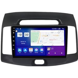 Android 14 Dubbel Din Autoradio Voor Hyundai Elantra 2006-2011 Hoofdunit 9""IPS Touchscreen Multimediaspeler met achteruitrijcamera Ondersteuning Carplay Bluetooth GPS Sat Nav RDS SWC(A,P18 8Core 6+128