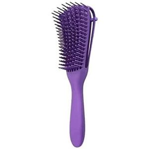 Ontwarrende borstel, draagbare haarontklitterborstel verwijderbaar plastic voor vrouwen voor reizen (paars)