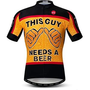 Fietsshirt voor heren, wielerkleding, fietsshirt, top, mountainbike, jersey shirt, korte mouwen, ademend teamsport, 320, M