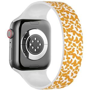 Solo Loop bandje compatibel met alle series Apple Watch 42/44/45/49mm (ronde chips) rekbare siliconen band band accessoire, Siliconen, Geen edelsteen