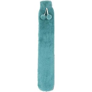 Rubberen waterzak, warmwaterkruik, warmwaterzak met deksel, warm en koud kompres, handvoetenwarmer, lange warmwaterkruik for menstruatiepijnverlichting for krampen, rugpijnverlichting, 1L (Color : Bl