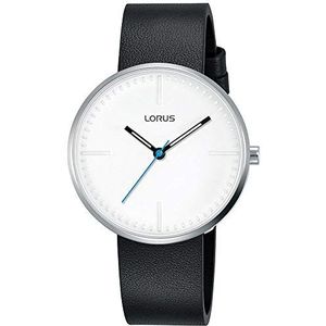 Lorus Dames analoog kwartshorloge met lederen armband RG275NX9, Zwart, riem