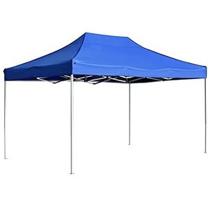 Rantry Professioneel vouwpaviljoen van aluminium, 4,5 x 3 m, blauw, tuinpaviljoen, opvouwbaar, buitenpaviljoen voor tuin, balkon, terras