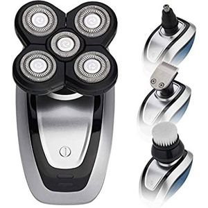 SMSOM Hoofdscheerapparaten voor kale mannen, elektrische scheerapparaten voor mannen, draadloos oplaadbaar, nat droog, 3-in-1 waterdicht, elektrisch scheerapparaat verzorgingskit