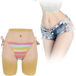 SoTUCR Vrouwelijk Siliconen Slipje Nep Kont Push Up Shaper Panty Heup Enhancer Crossdressing Ondergoed voor Transgender Drag Queen,Color 3,BasicL