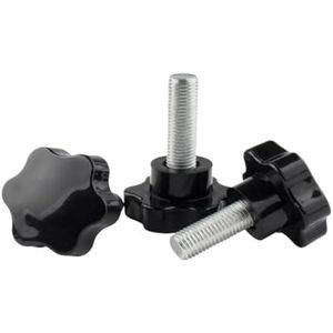 Kunststof stervormige handmatige duimschroef, 3 stuks knopbevestigingsbout(M6 x60mm)