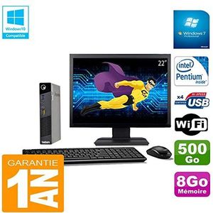 Lenovo Ultra Mini PC M73 USFF Tiny G3250T 8 GB harde schijf 500 GB WiFi W7 scherm 22 inch (gereviseerd)