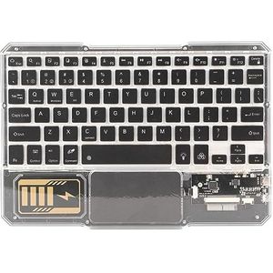 RGB -tablettoetsenbord, Oplaadbaar Mini Multifunctioneel Ultradun -toetsenbord voor Leren voor Werk voor voor OS X