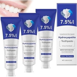 Nano Hydroxyapatiet Tandpasta, Whitening Tandpasta voor Mondgezondheid, voor Bescherming van het Glazuur en Versterking van de Tanden, Fluoridevrije Formule voor Gevoelige Tanden, Glazuurherstel (3)