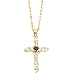 Multi-stijl kristallen kruishanger for dames, verkoperd goud wit kruisketting (Style : S46-b)