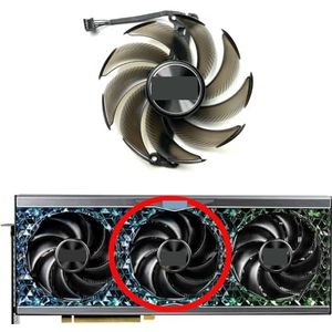 Vervangende ventilator voor PALIT voor GeForce RTX4070tiS 4080 4090 GameRock grafische kaart TH9520B2H-PCB01(Middle fan)