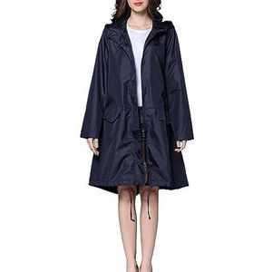 Poncho Regenjas Regenjas DamesRegenjas Poncho Ademend Lange Draagbare Waterafstotende Regenkleding Regenkleding(XL)