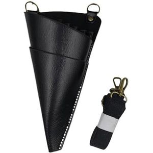 Kapperstas Gereedschapstas Mode Persoonlijkheid 5 Zakken Driehoek Haar Schaar Tas Kappershouder Barber Salon Tas Taille (Noir)