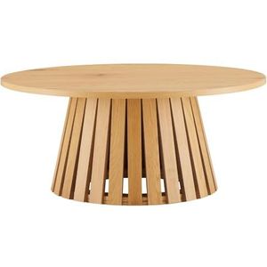 Happy Garden - LIV salontafel in spaanplaat en melamine, rond, Scandinavische stijl, blad met een diameter van 80cm LIV - Elegant ontwerp, perfect voor je huis