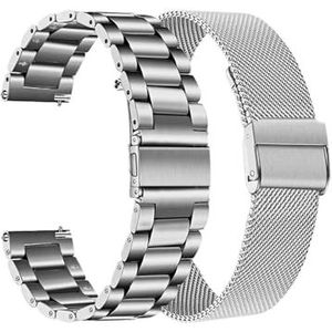 Roestvrij Stalen Bandjes fit for Garmin Forerunner 55 245 645M Smart Horloge Band Metalen Armband Riemen fit for aanpak S40 S12 S42 Correa (Color : Package 2, Size : For Approach S12)