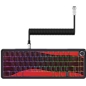 ATTACK SHARK X65PRO HE Rapid Trigger Keyboard, Magnetic Keyboard, Gaming Keyboard, Magnetic Switch, Tri-Mode, 0.01mm RT Accuracy, 0.125ms Latency, 8K Polling Rate, 128K Scan Rate, Dye-sub PBT Keycap