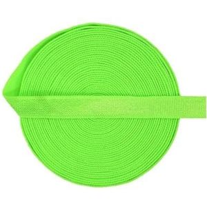 Glanzende niet-vouwbare elastische 3/8"" 10mm spandex satijnen band bh-band lingerie ondergoed naaien rand 50 100 yard door Spool-neon groen-10mm-100 yards