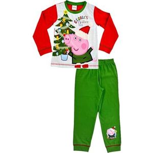 George Pig Kerstpyjama ""Bedtijd"" 18 maanden - 5 jaar, Peppa, PJ, Groen, 3-4 jaar