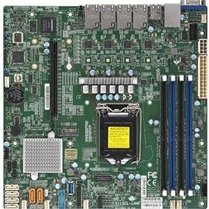 SUPERMICRO - MOTHERBOARDS MBD-X11SCL-LN4F-O E-2100 LGA1151 C242 128 GB DDR4 PCI Express microATX Detailhandel