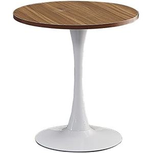 Prachtige ronde tafel, eenvoudige zakelijke onderhandelingssalontafel, H75CM balkon witte vrijetijdstafel, kleine familie eettafel, kleine ontvangsttafel (kleur: A, maat: 70 cm)
