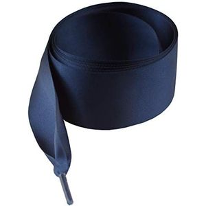 Good.news 4cm brede Lint veters Platte Satin veters 100CM Donkerblauw